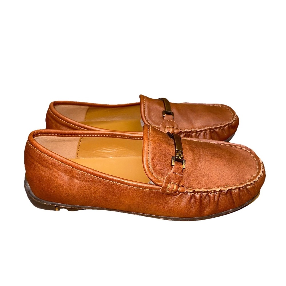 Two By Vince Camuto Daeva Brown Leather Horsebit Driver Loafers Slip On Boy's 3 - Picture 2 of 11